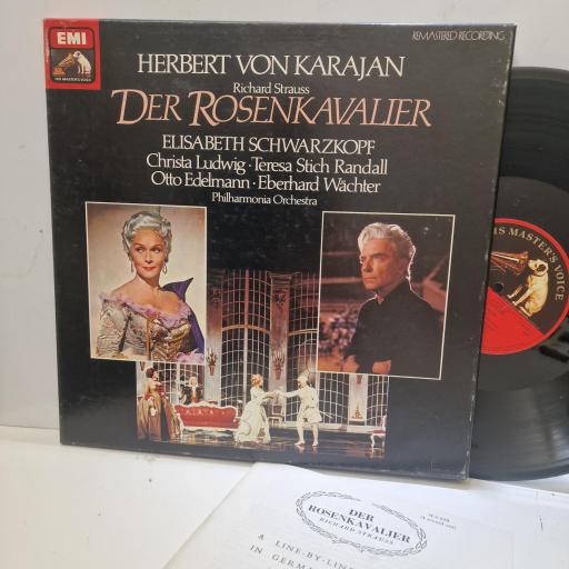 ELISABETH SCHWARZKOPF, OTTO EDELMANN, CHRISTA LUDWIG, TERESA STICH RANDALL, EBERHARD WAECHTER PHILHARMONI ORCHESTRA, HERBERT VON KARAJAN, RICHARD STRAUSS, Der Rosenkavalier, SLS 810, 4X vinyl box set