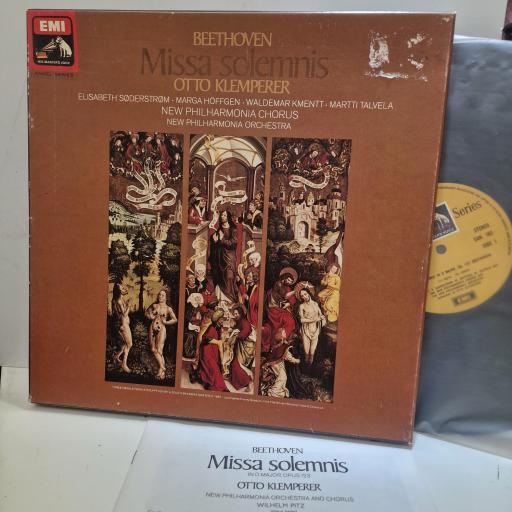 BEETHOVEN, OTTO KLEMPERER, ELISABETH SØDERSTRØM, MARGA HÖFFGEN, WALDERMAR KMENTT, MARTTI TALVELA, NEW PHILHARMONIA CHORUS, Missa Solemnis, SLS 922, 2x Vinyl Box Set