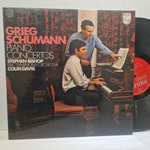 GRIEG, SCHUMANN, STEPHEN BISHOP, BBC SYMPHONY ORCHESTRA, COLIN DAVIS, 6500 166, 12” LP