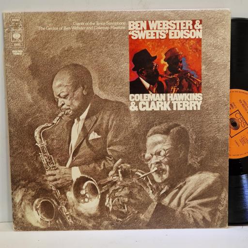 BEN WEBSTER & ‘SWEETS’ EDISON / COLEMAN HAWKINS & CLARK TERRY, Giants Of The Tenor Saxophone / The Genius Of Ben Webster And Coleman Hawkins, CBS 88052, 12” LP