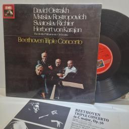 DAVID OISTRAKH, MSTISLAV ROSTROPOVICH, SVIATOSLAV RICHTER, HERBERT VON KARAJAN, THE BERLIN PHILHARMONIC ORCHESTRA, BEETHOVEN, Triple Concerto, ASD 2582, 12� LP