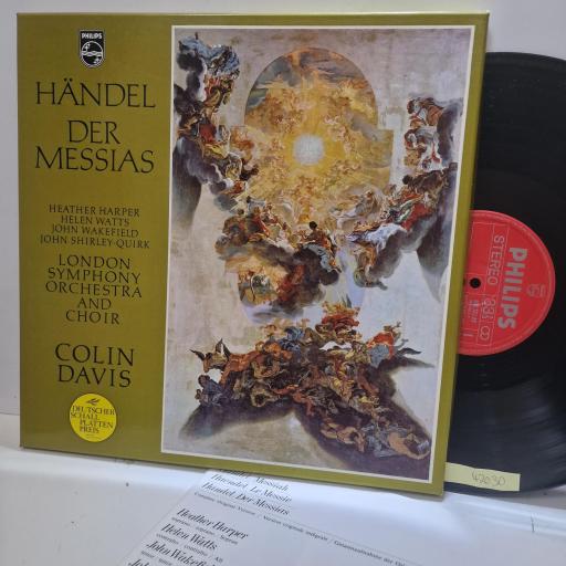 H�NDEL , COLIN DAVIS, LONDON SYMPHONY ORCHESTRA, LONDON SYMPHONY CHOIR, HEATHER HARPER, HELEN WATTS, JOHN WAKEFIELD, JOHN SHIRLEY-QUIRK, Der Messias, 12� LP BOX SET