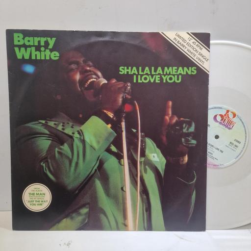 BARRY WHITE, Sha La La Means I Love You / It�s Only Love Doing Its Thing, BTCL-1041, 12� WHITE VINYL SINGLE