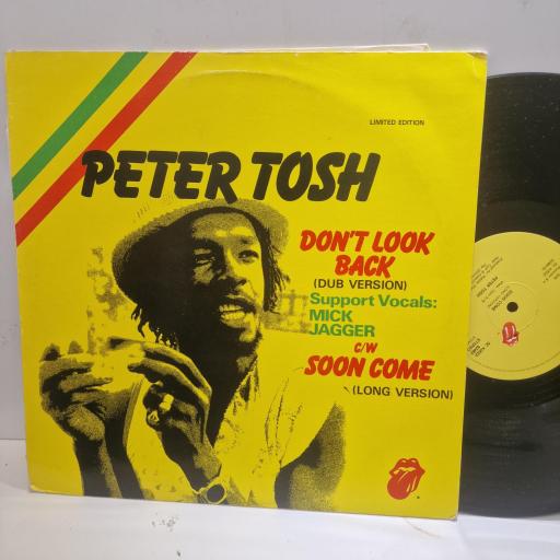 PETER TOSH & WORD, SOUND AND POWER, Don’t Look Back (Dub Version) / Soon Come (Long Version), K052Z-62483, 12" SINGLE