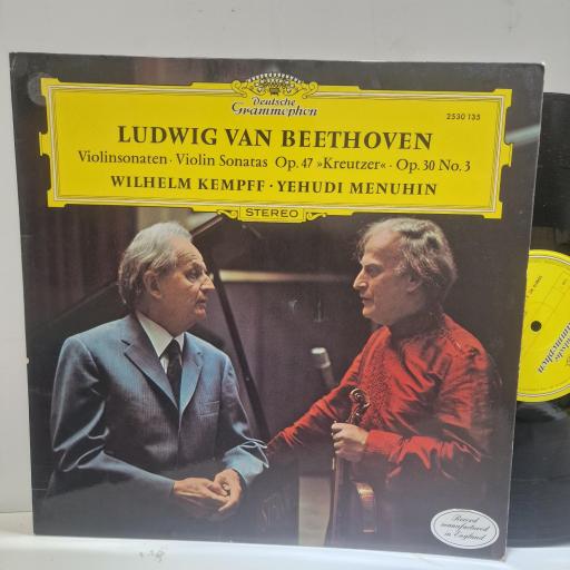 BEETHOVEN, YEHUDI MENUHIN & WILHELM KEMPFF, Sonate Pour Violon “A Kreutzer" – Sonate Pour Violon Et Piano En Sol Majeur, 2530 135, 12" LP