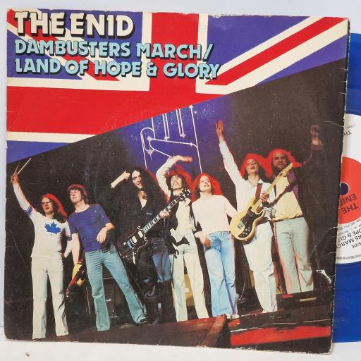 THE ENID Dambusters March / Land Of Hope & Glory 7P106 7" SINGLE BLUE VINYL
