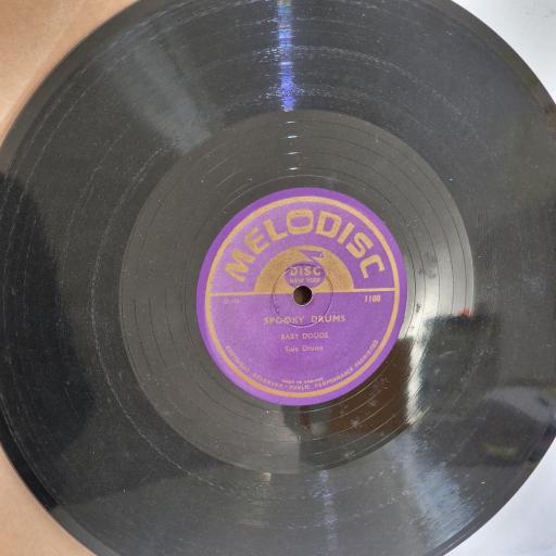 BABY DODDS, Spooky Drums / Rudiments With Drumstick Nerve-Beat, 1108, 10" SHELLAC