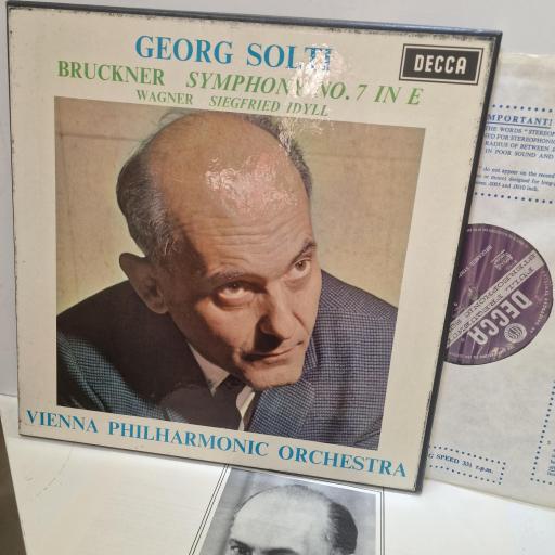 GEORG SOLTI, BRUCKNER /  WAGNER, VIENNA PHILHARMONIC ORCHESTRA, Symphony No.7 In E / Siegfried Idyll, SET 323-4, 12" BOX SET
