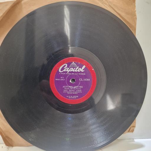 NAT “KING" COLE Love Is A Many Splendored Thing / Autumn Leaves, CL.14364, 10" SHELLAC