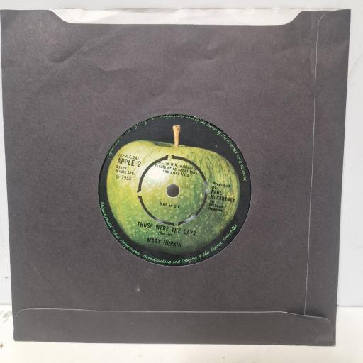 MARY HOPKIN Those Were The Days APPLE 2 7" SINGLE