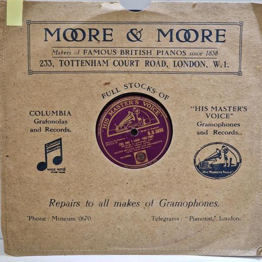 GLENN MILLER AND HIS ORCHESTRA, Perfidia / The One I Love, B.D.5698, 10" SHELLAC