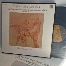 JOHANN SEBASTIAN BACH SERGIU LUCA The Sonatas & Partitas For Unaccompanied Violin, BWV 1001-1006 HC-73030 3 12" BOX SET