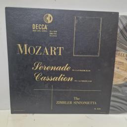 MOZART THE ZIMBLER SINFONIETTA Serenade No. 1 In D Major, K. 100 / Cassation No. 1 In G Major, K. 63 DL 8520 12" LP