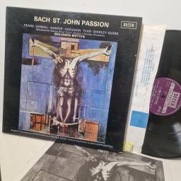 BACH PEARS HOWELL HARPER HODGSON TEAR SHIRLEY-QUIRK WANDSWORTH SCHOOL BOYS CHOIR ENGLISH CHAMBER ORCHESTRA BENJAMIN BRITTEN St John Passion SET 531-3 12” BOX SET