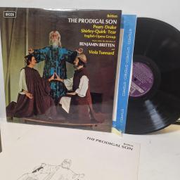 BENJAMIN BRITTEN PEARS • DRAKE SHIRLEY-QUIRK • TEAR ENGLISH OPERA GROUP VIOLA TUNNARD The Prodigal Son SET 438 12" LP