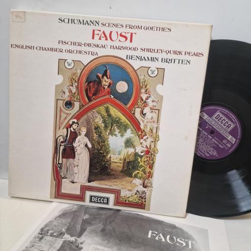 SCHUMANN FISCHER-DIESKAU HARWOOD SHIRLEY-QUIRK PEARS ENGLISH CHAMBER ORCHESTRA BENJAMIN BRITTEN Scenes From Goethe's Faust SET 567-8 12" BOX SET