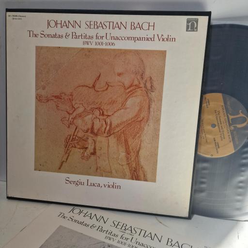 JOHANN SEBASTIAN BACH SERGIU LUCA The Sonatas & Partitas For Unaccompanied Violin, BWV 1001-1006 HC-73030 3 12" BOX SET