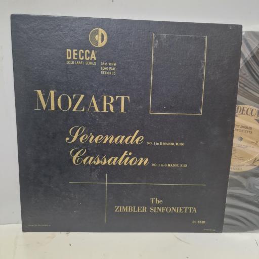 MOZART THE ZIMBLER SINFONIETTA Serenade No. 1 In D Major, K. 100 / Cassation No. 1 In G Major, K. 63 DL 8520 12" LP