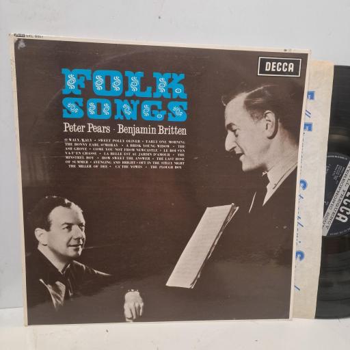 PETER PEARS BENJAMIN BRITTEN Folk Songs SXL 6007 12” LP