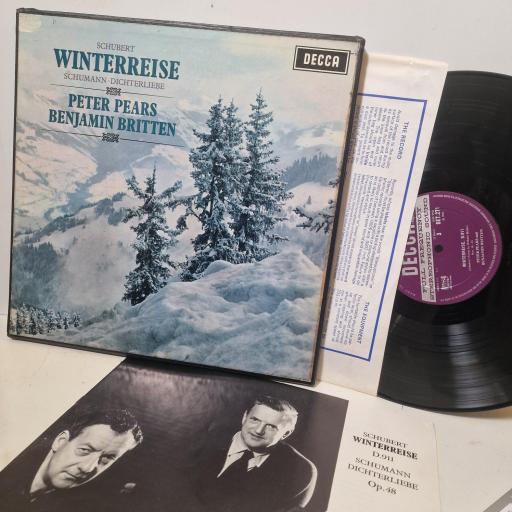 SCHUBERT / SCHUMANN PETER PEARS BENJAMIN BRITTEN Winterreise / Dichterliebe SET 270-1 12” BOX SET