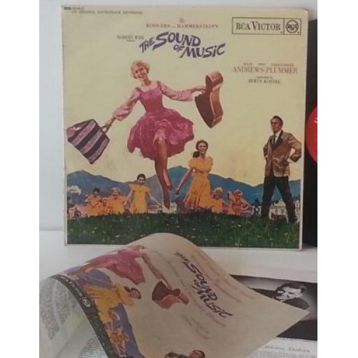 ORIGINAL CAST the sound of music, an original soundtrack recording. JULIE ANDREWS AND CHRISTOPHER PLUMMER. 12" VINYL LP. SB6616