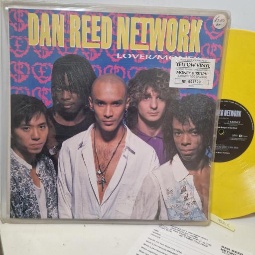 DAN REED NETWORK Lover / Money DRNG 512 12” SINGLE NUMBERED YELLOW VINYL