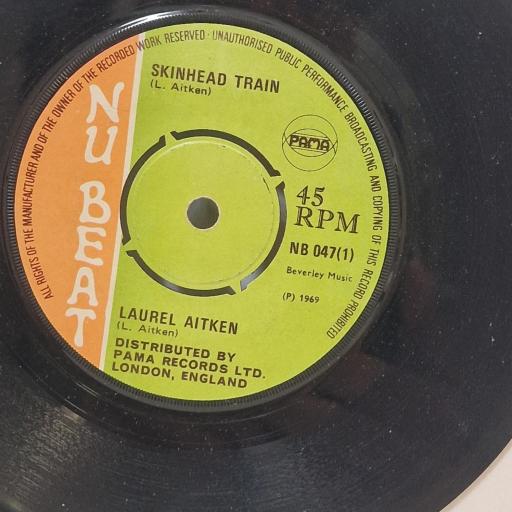 VERY RARE. LAUREL AITKEN GRUVY BEATS Skinhead Train Kent People NB 047 7” SINGLE