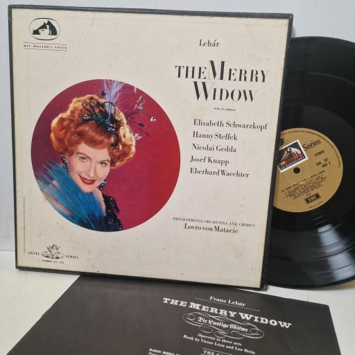 LEHÁR ELISABETH SCHWARZKOPF HANNY STEFFEK NICOLAI GEDDA JOSEF KNAPP EBERHARD WAECHTER PHILHARMONIA ORCHESTRA AND CHORUS LOVRO VON MATACIC The Merry Widow 12" BOX SET