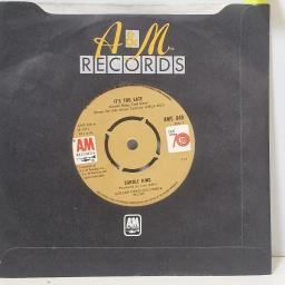 CAROLE KING It’s Too Late AMS 849 7” SINGLE