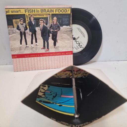 ELVIS COSTELLO & THE ATTRACTIONS Accidents Will Happen ADA 35 7” SINGLE. With inside-out sleeve