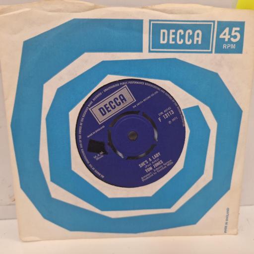 TOM JONES She’s A Lady F 13113 7” SINGLE