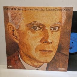 BARTOK, LINDSAY STRING QUARTET String Quartets Nos. 1 & 2 DCA 510 12” LP