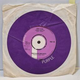 ROGER GLOVER AND GUESTS Love Is All PUR 125 7” SINGLE (PROMO)