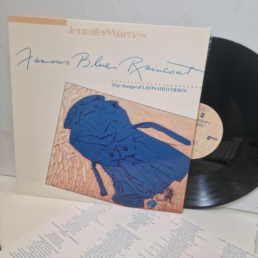 JENNIFER WARNES Famous Blue Raincoat (The Songs Of Leonard Cohen) RTH 5052-1 12” LP