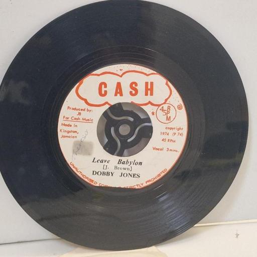 DOBBY JONES Leave Babylon [NO CAT. NUMBER] 7” SINGLE
