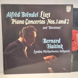 LISZT ALFRED BRENDEL LONDON PHILHARMONIC ORCHESTRA BERNARD HAITINK Piano Concertos Nos. 1 & 2 And "Totentanz" 6500 374 12” LP