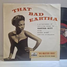 EARTHA KITT & HENRI RENÉ AND HIS ORCHESTRA That Bad Eartha DLP 1067 10” LP