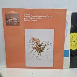 BRAHMS THE TEL AVIV STRING QUARTET YONA ETTLINGER Clarinet Quintet in B Minor, Op. 115 OLS-R 146 12” LP