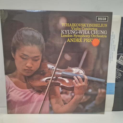 TCHAIKOVSKY, SIBELIUS, KYUNG-WHA CHUNG, LONDON SYMPHONY ORCHESTRA, ANDRÉ PREVIN Violin Concertos SXL 6493 12” LP