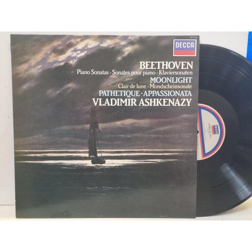 BEETHOVEN VLADIMIR ASHKENAZY Piano Sonatas Moonlight, Pathetique & Appassionata SXL 7012 12” LP