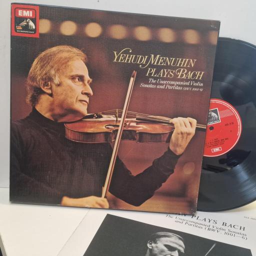 YEHUDI MENUHIN Plays JOHANN SEBASTIAN BACH The Unaccompanied Violin Sonatas And Partitas (BWV. 1001-6) SLS 5045 12” BOX SET