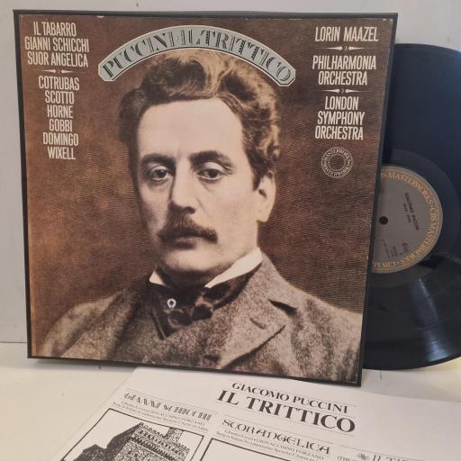 PUCCINI COTRUBAS SCOTTO HORNE GOBBI DOMINGO WIXELL PHILHARMONIA ORCHESTRA LONDON SYMPHONY ORCHESTRA / LORIN MAAZEL Il Trittico 79312 12” BOX SET