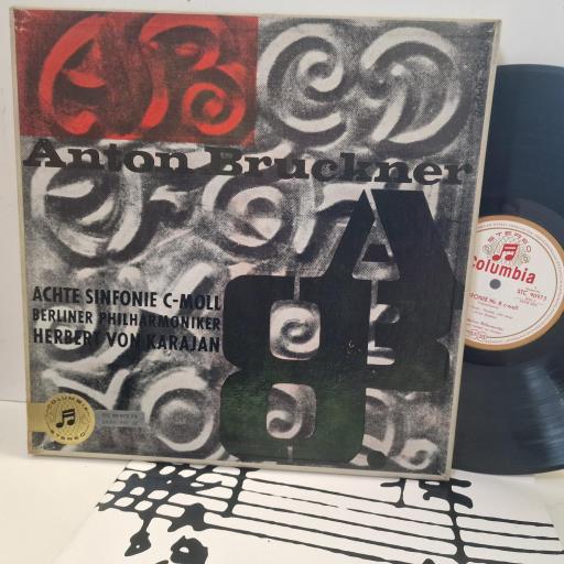 ANTON BRUCKNER BERLINER PHILHARMONIKER HERBERT VON KARAJAN Achte Sinfonie C-Moll SAXW 9501 /02 12” BOX SET LP