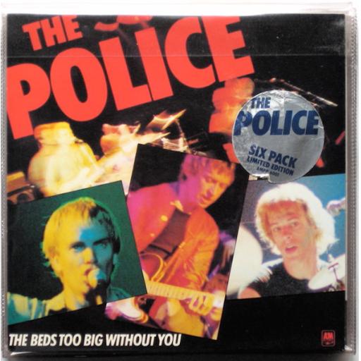 THE POLICE six pack, 6 x 7" singles, AMPP 6001, includes roxanne, so lonely, can't stand losing you, message in a bottle, walking on the moon, the bed's too big without you, limited edition blue vinyl