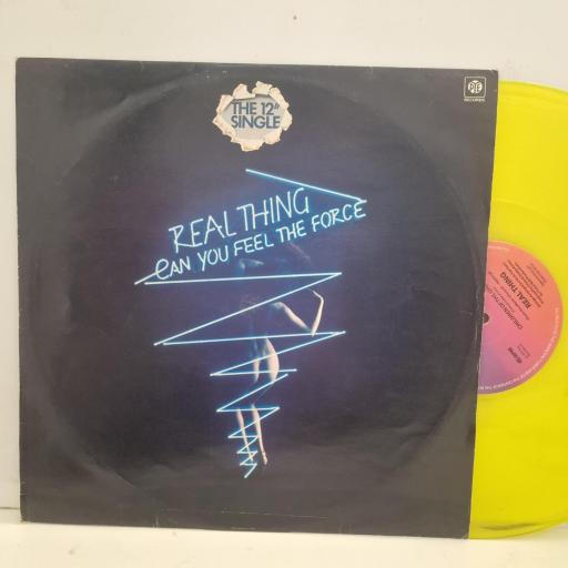 REAL THING Can You Feel The Force 7NL46147 12” SINGLE vellow vinyl