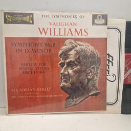 VAUGHAN WILLIAMS, SIR ADRIAN BOULT, THE LONDON PHILHARMONIC ORCHESTRA Symphony No. 8 In D Minor / Partita For Double String Orchestra CS 6078 12” LP