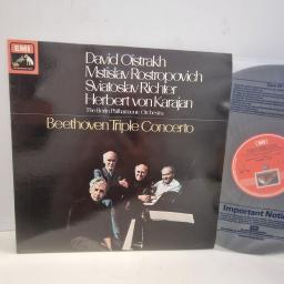 DAVID OISTRAKH, MSTISLAV ROSTROPOVICH, SVIATOSLAV RICHTER, HERBERT VON KARAJAN BEETHOVEN TRIPLE CONCERTO ASD 2582 12” LP