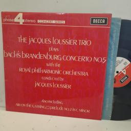 THE JAQUES LOUSSIER TRIO Bach’s Brandenburg Concerto No.5 PFS 4176 12” LP