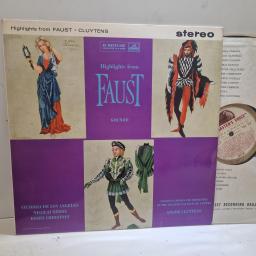 GOUNOD, ORCHESTRA OF THE THÉÂTRE NATIONAL DE L'OPÉRA, CONDUCTED BY ANDRÉ CLUYTENS Highlights From "Faust" ASD 412 12” LP