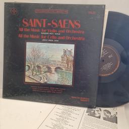 SAINT-SAËNS All The Music For Violin And Orchestra, All The Music For Cello And Orchestra QSVBX 5134 3x 12” LP BOX SET
